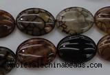 CAG4072 15.5 inches 15*20mm oval dragon veins agate beads