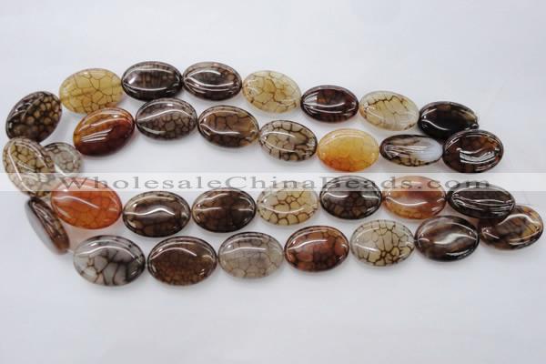 CAG4073 15.5 inches 18*25mm oval dragon veins agate beads