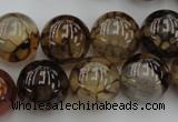 CAG4115 15.5 inches 16mm round dragon veins agate beads