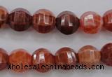 CAG4170 15.5 inches 12mm pumpkin natural fire agate beads