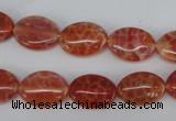 CAG4212 15.5 inches 10*14mm oval natural fire agate beads