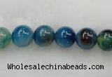 CAG423 15.5 inches 12mm round blue agate beads Wholesale