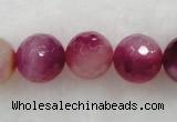 CAG432 15.5 inches 16mm faceted round agate beads Wholesale