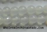 CAG4340 15.5 inches 4mm round white agate beads wholesale