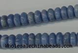 CAG4372 15.5 inches 5*10mm rondelle dyed blue lace agate beads