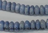 CAG4373 15.5 inches 6*12mm rondelle dyed blue lace agate beads