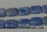 CAG4388 15.5 inches 10*14mm rectangle dyed blue lace agate beads