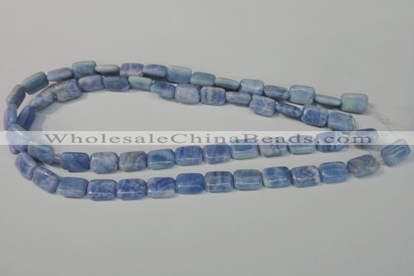 CAG4388 15.5 inches 10*14mm rectangle dyed blue lace agate beads