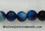 CAG439 15.5 inches 10mm faceted round agate beads wholesale