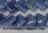 CAG4397 15.5 inches 14*14mm diamond dyed blue lace agate beads