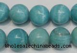 CAG4405 15.5 inches 14mm round dyed blue lace agate beads