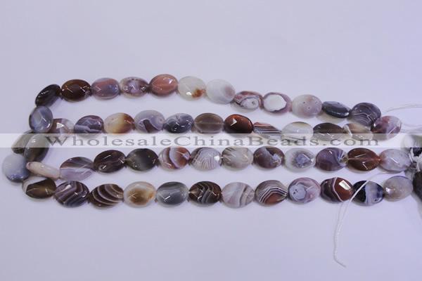 CAG4463 15.5 inches 12*16mm faceted oval botswana agate beads