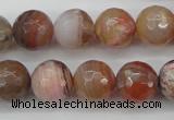 CAG4473 15.5 inches 10mm faceted round pink botswana agate beads