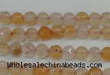 CAG4480 15.5 inches 4mm faceted round fire crackle agate beads