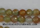 CAG4481 15.5 inches 6mm faceted round fire crackle agate beads