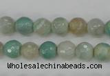 CAG4486 15.5 inches 6mm faceted round agate beads wholesale