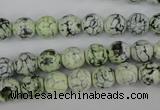 CAG4497 15.5 inches 8mm faceted round fire crackle agate beads