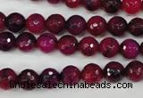 CAG4503 15.5 inches 8mm faceted round fire crackle agate beads