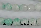 CAG4516 15.5 inches 10mm faceted round fire crackle agate beads