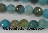 CAG4518 15.5 inches 10mm faceted round fire crackle agate beads