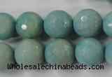 CAG4557 15.5 inches 14mm faceted round fire crackle agate beads