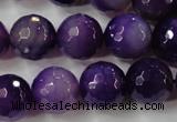 CAG4567 15.5 inches 14mm faceted round agate beads wholesale