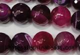 CAG4585 15.5 inches 16mm faceted round agate beads wholesale