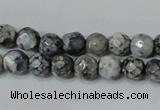 CAG4601 15.5 inches 4mm faceted round fire crackle agate beads