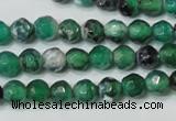 CAG4606 15.5 inches 4mm faceted round fire crackle agate beads