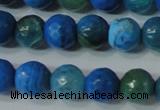 CAG4621 15.5 inches 6mm faceted round fire crackle agate beads