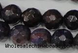 CAG4646 15.5 inches 8mm faceted round fire crackle agate beads