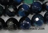 CAG4655 15.5 inches 8mm faceted round fire crackle agate beads