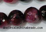 CAG4669 15.5 inches 10mm faceted round fire crackle agate beads