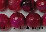 CAG4670 15.5 inches 10mm faceted round fire crackle agate beads