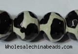 CAG4687 15 inches 15*18mm faceted rondelle tibetan agate beads wholesale