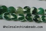 CAG4700 15.5 inches 8mm faceted round tibetan agate beads wholesale