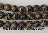 CAG4735 15 inches 8mm round tibetan agate beads wholesale