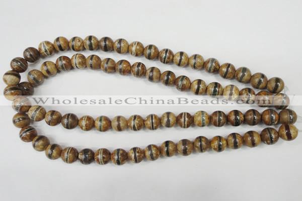 CAG4742 15 inches 10mm round tibetan agate beads wholesale