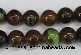 CAG4834 15 inches 12mm round dragon veins agate beads wholesale