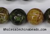 CAG4837 15 inches 18mm round dragon veins agate beads wholesale