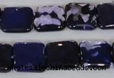 CAG4873 15 inches 14*14mm faceted square fire crackle agate beads