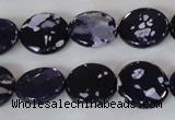 CAG4892 15 inches 15mm faceted coin fire crackle agate beads