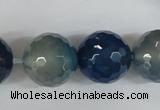 CAG5008 15.5 inches 18mm faceted round agate gemstone beads wholesale