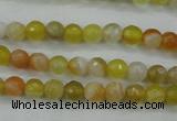 CAG5101 15.5 inches 6mm faceted round line agate beads wholesale