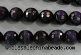 CAG5150 15 inches 10mm faceted round tibetan agate beads wholesale