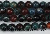 CAG5211 15 inches 8mm faceted round fire crackle agate beads