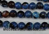 CAG5216 15 inches 8mm faceted round fire crackle agate beads