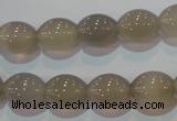 CAG5256 15.5 inches 10*12mm rice Brazilian grey agate beads