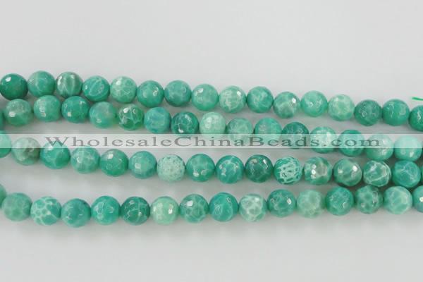 CAG5311 15.5 inches 8mm faceted round peafowl agate gemstone beads