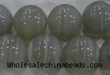 CAG5326 15.5 inches 18mm round grey line agate beads wholesale